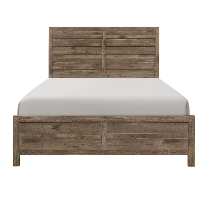 Mandan Full Panel Bed in Weathered Pine 1910F-1*