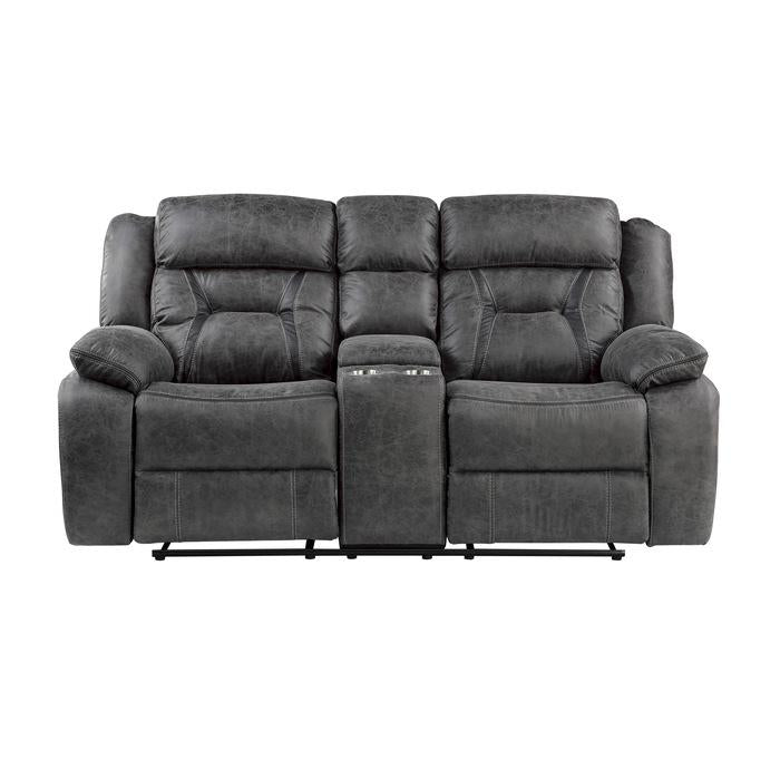Madrona Hill Double Reclining Loveseat in Gray 9989GY-2