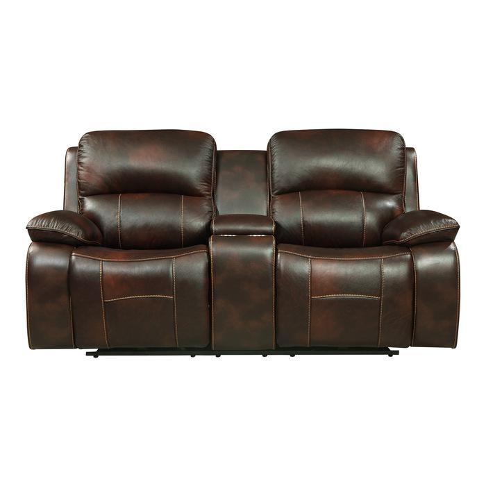 Mahala Double Reclining Loveseat in Brown 8200BRW-2