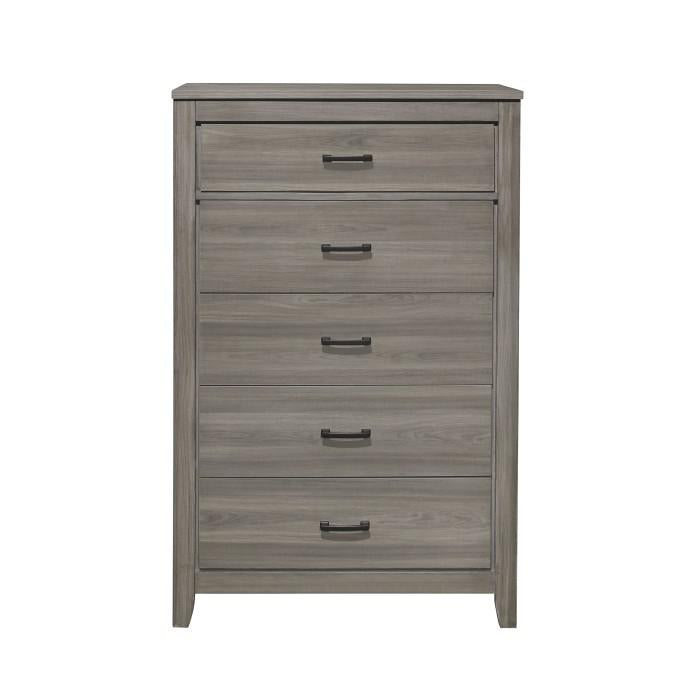 Waldorf 5 Drawer Chest in Dark Gray 1902-9