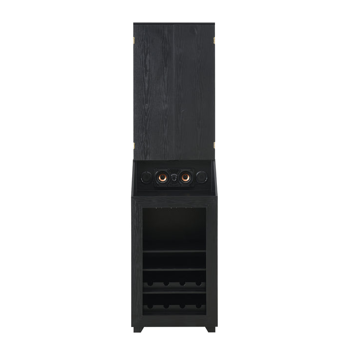 Hurricanes Dartboard Cabinet with Speaker and LED in Black (3A Packing)
