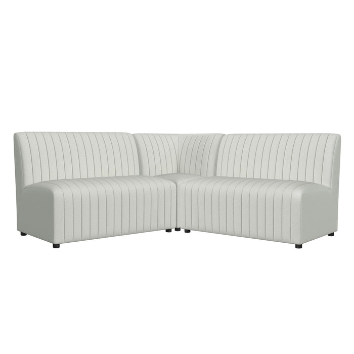 Jemma Upholstered Corner Chair in Beige Linen