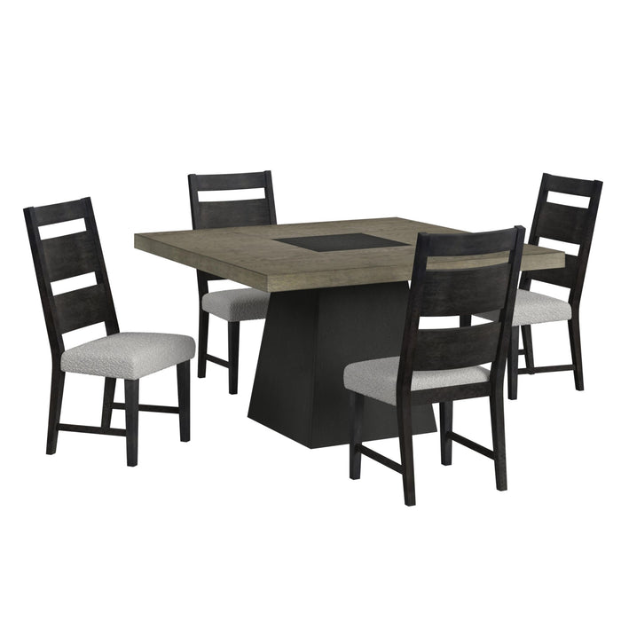 Jemma Square Table w/ Grey Top & Dark Espresso Base