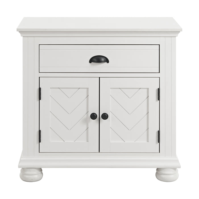 Kona 1-Drawer Nightstand in White