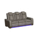 Lantana Power Motion Sofa with Power Headrest, Led, DDT, reading light and PWS in Rocky Grey/Brown - Eclectic 79 Furniture Store