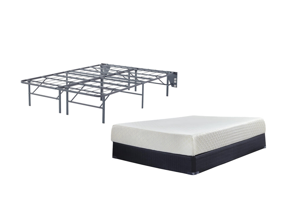 10 Inch Chime Memory Foam Mattress Set - Eclectic 79 Furniture Store