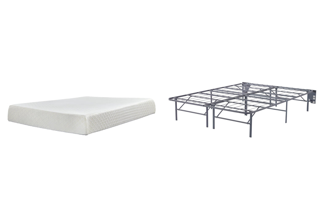 10 Inch Chime Memory Foam Mattress Set - Eclectic 79 Furniture Store