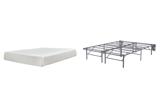 10 Inch Chime Memory Foam Mattress Set - Eclectic 79 Furniture Store
