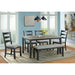 Martin 6 PC Dining Set (Black Base) - Eclectic 79 Furniture Store