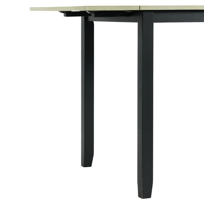 Martin 3 pc Drop Leaf Dining Set (Black Base)