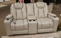 Elevate Edges Glider Reclining Loveseat with Console - Eclectic 79 Furniture Store