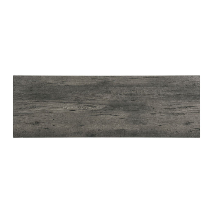 Oak Lawn Charcoal Grey Bar Table Single Pack (Table + 3 Grey Fabric Stools)