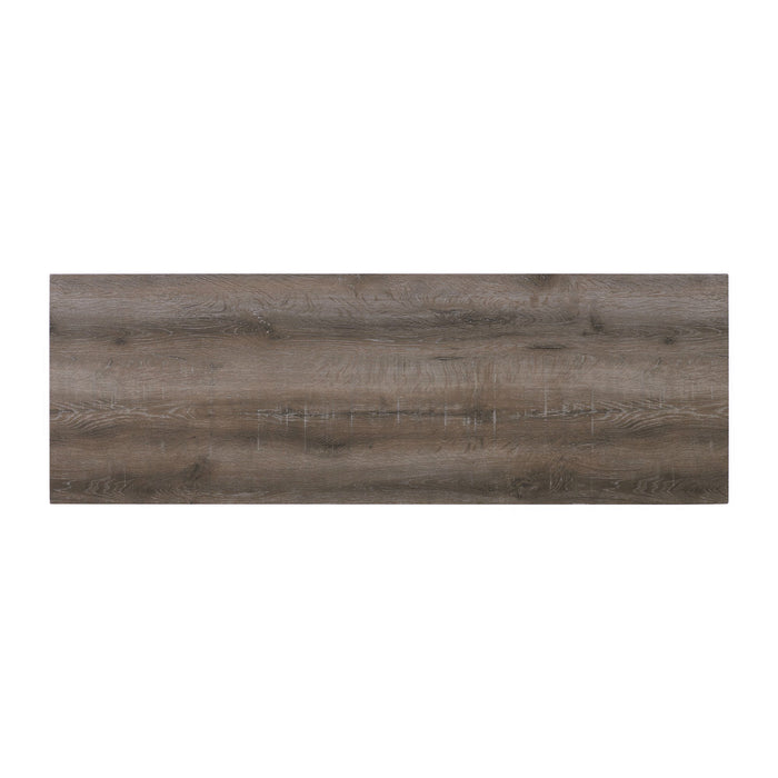 Oak Lawn Grey Bar Table Single Pack (Table + 3 Tan Fabric Stools)