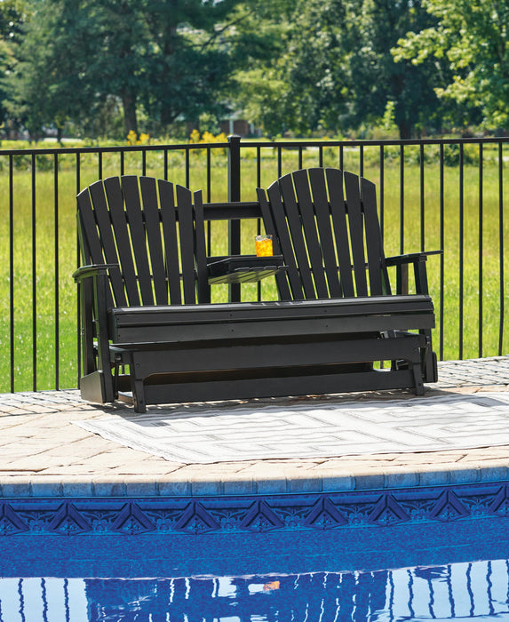 Hyland wave Outdoor Glider Loveseat - Eclectic 79 Furniture Store