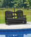 Hyland wave Outdoor Glider Loveseat - Eclectic 79 Furniture Store