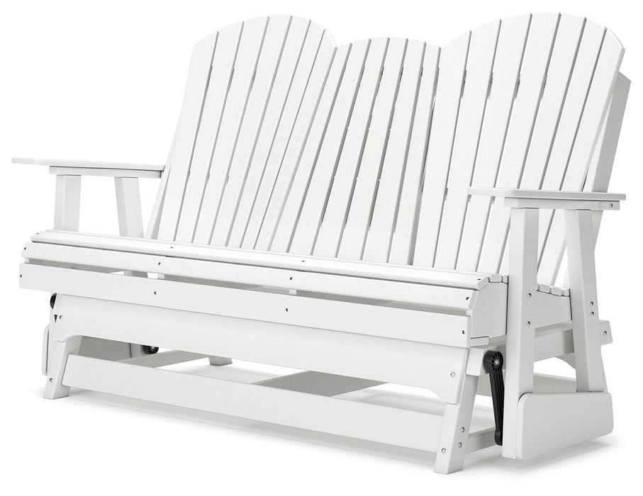 Hyland wave Outdoor Glider Loveseat - Eclectic 79 Furniture Store