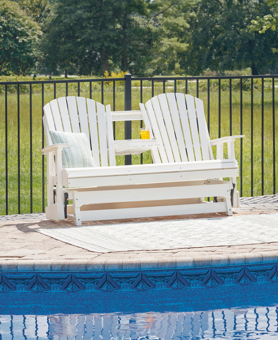 Hyland wave Outdoor Glider Loveseat - Eclectic 79 Furniture Store