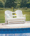 Hyland wave Outdoor Glider Loveseat - Eclectic 79 Furniture Store