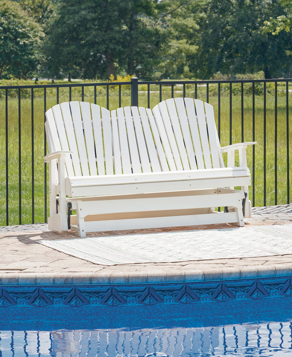 Hyland wave Outdoor Glider Loveseat - Eclectic 79 Furniture Store