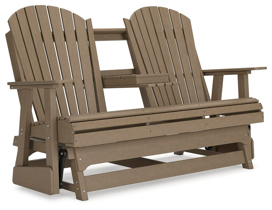 Hyland wave Outdoor Glider Loveseat - Eclectic 79 Furniture Store