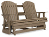 Hyland wave Outdoor Glider Loveseat - Eclectic 79 Furniture Store