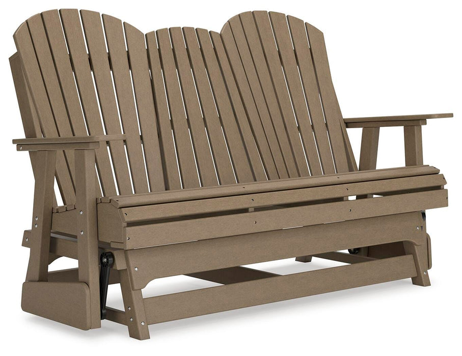 Hyland wave Outdoor Glider Loveseat - Eclectic 79 Furniture Store