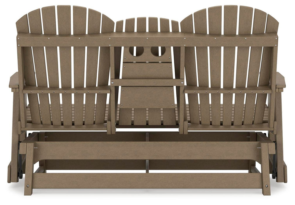 Hyland wave Outdoor Glider Loveseat - Eclectic 79 Furniture Store