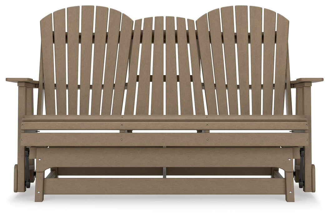 Hyland wave Outdoor Glider Loveseat - Eclectic 79 Furniture Store
