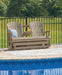Hyland wave Outdoor Glider Loveseat - Eclectic 79 Furniture Store