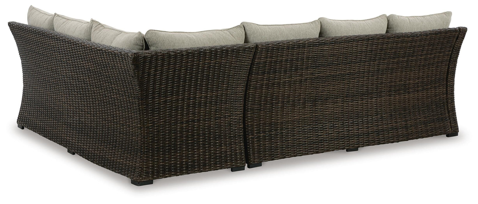 Brook Ranch Outdoor Sofa Sectional/Bench with Cushion (Set of 3) - Eclectic 79 Furniture Store