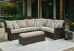Brook Ranch Outdoor Sofa Sectional/Bench with Cushion (Set of 3) - Eclectic 79 Furniture Store