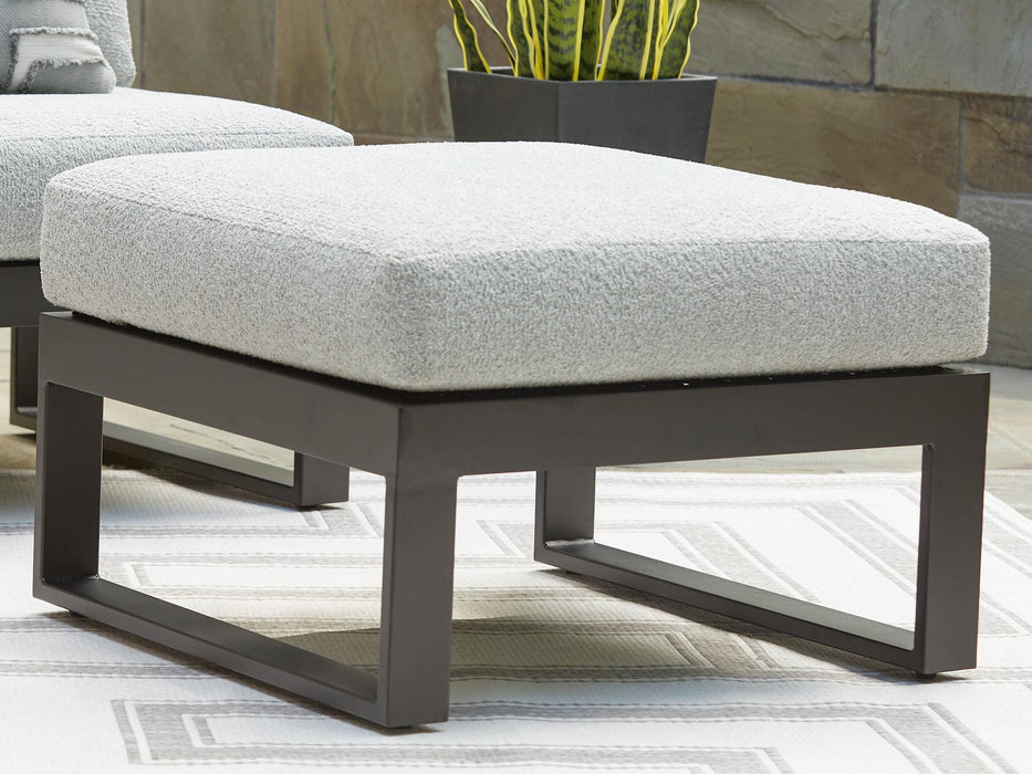 Beachloft Outdoor Ottoman with Cushion - Eclectic 79 Furniture Store