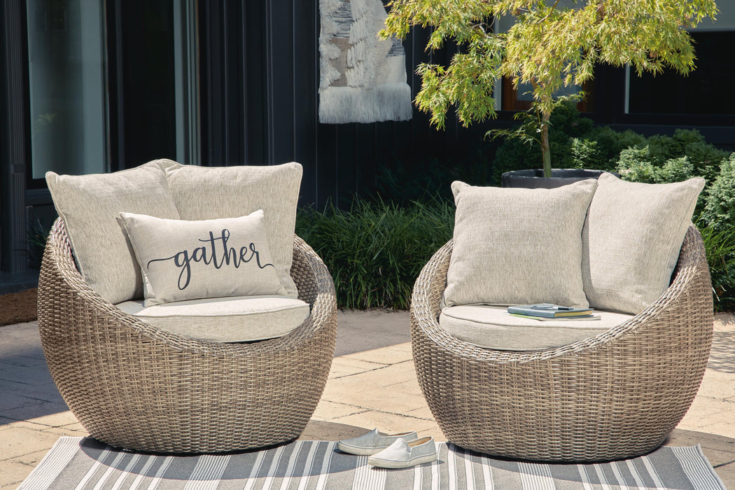 Danson Swivel Lounge with Cushion (Set of 2) - Eclectic 79 Furniture Store