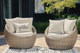 Danson Swivel Lounge with Cushion (Set of 2) - Eclectic 79 Furniture Store