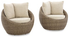 Danson Swivel Lounge with Cushion (Set of 2) - Eclectic 79 Furniture Store
