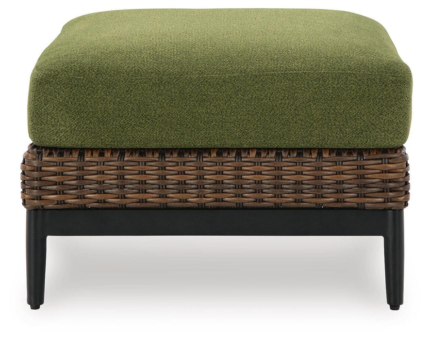 Horizon Hall Outdoor Ottoman with Cushion - Eclectic 79 Furniture Store