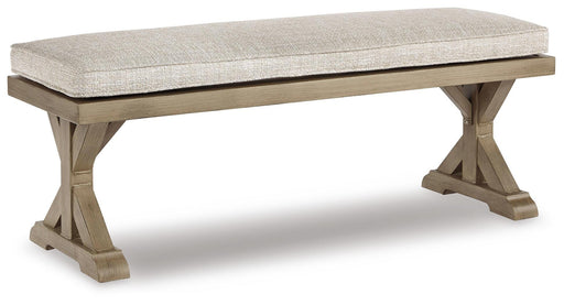 Beachcroft Outdoor Bench with Cushion - Eclectic 79 Furniture Store