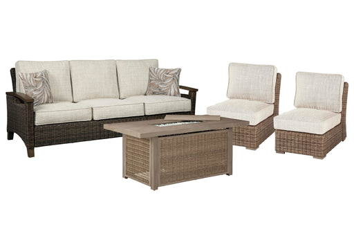 Beachcroft Outdoor Sofa, Lounge Chairs and Fire Pit - Eclectic 79 Furniture Store