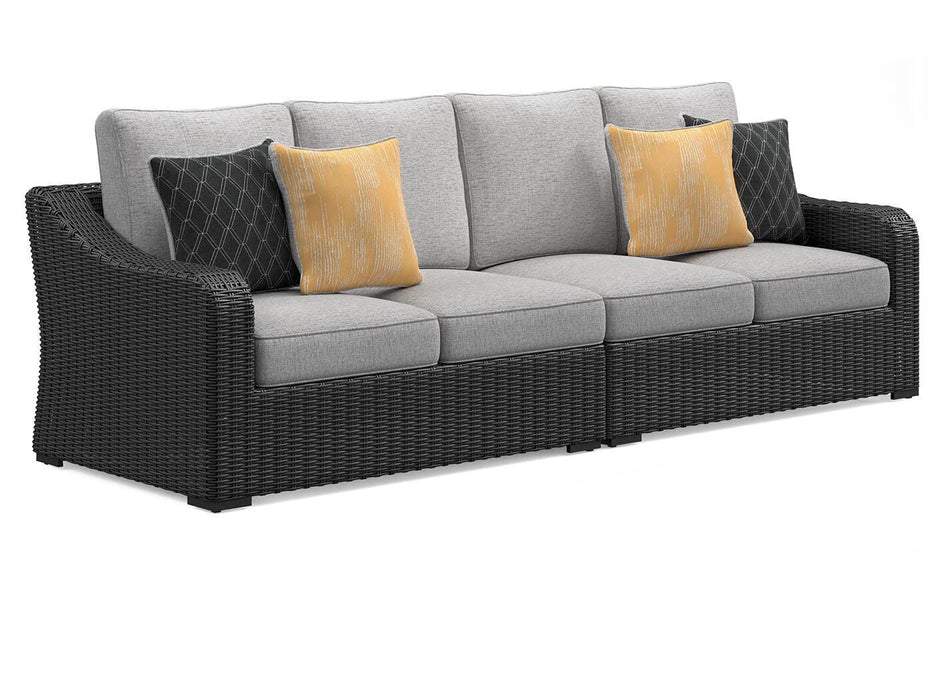 Beachcroft 2-Piece Outdoor Loveseat with Cushion - Eclectic 79 Furniture Store