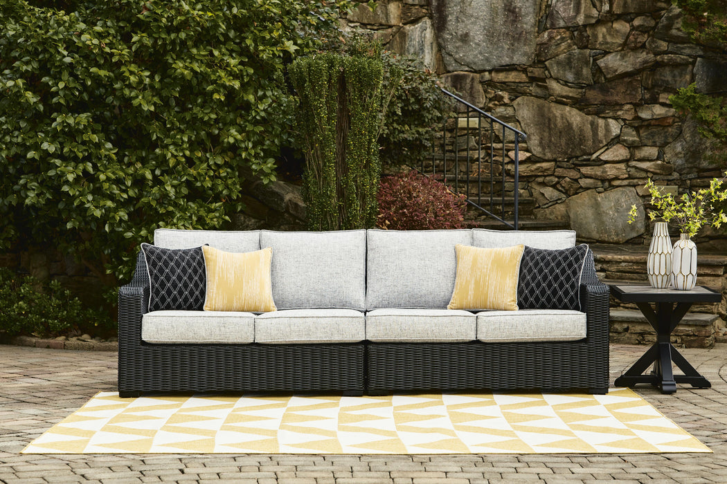 Beachcroft 2-Piece Outdoor Loveseat with Cushion - Eclectic 79 Furniture Store
