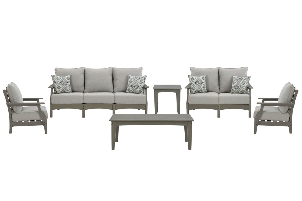 Visola Outdoor Sofa and Loveseat Set - Eclectic 79 Furniture Store