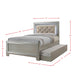 PLATINUM YOUTH PLATFORM W/ TRUNDLE BEDROOM SET - Eclectic 79 Furniture Store