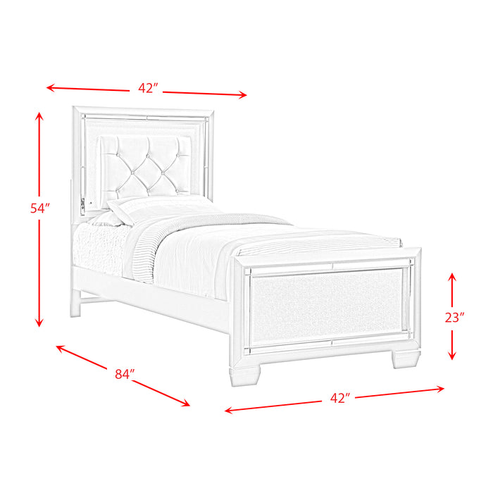 PLATINUM YOUTH PLATFORM BEDROOM SET - Eclectic 79 Furniture Store