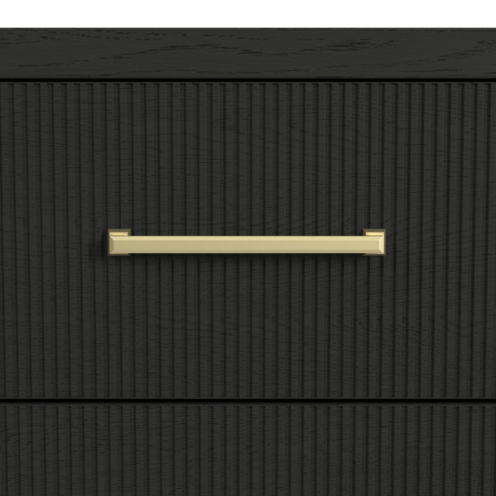 Ridgemont 6-Drawer Dresser in Black with Grain