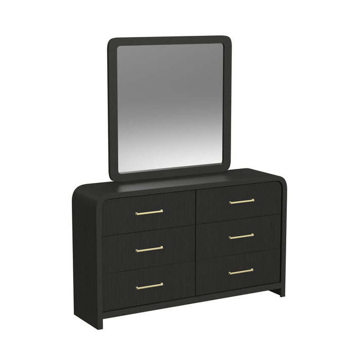 Ridgemont Storage Bedroom Set in Black with Grain