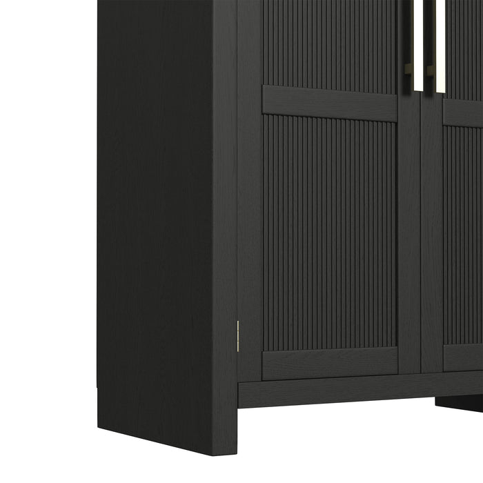 Ridgemont Large Bookcase in Black with Grain
