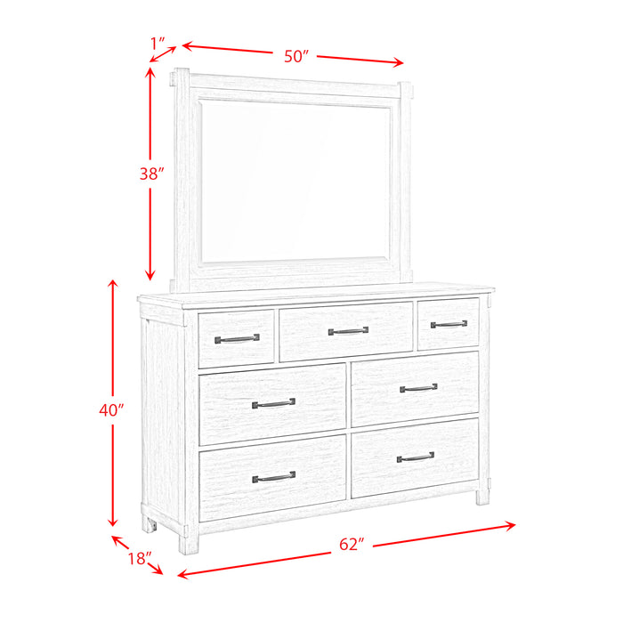 Scott 7-Drawer Dresser with Mirror Set - Eclectic 79 Furniture Store