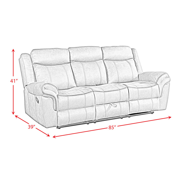 Sorrento 3PC Living Room Set in FB367 Charcoal-Sofa, Loveseat & Recliner