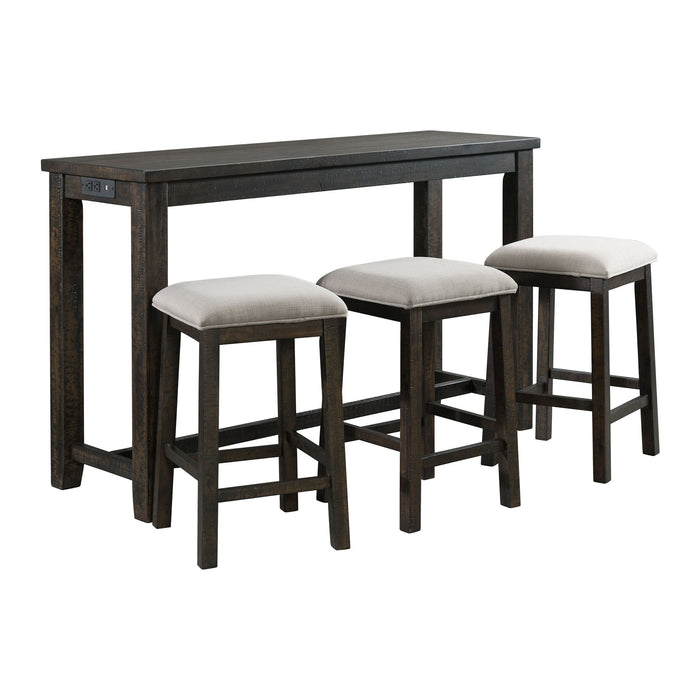 Stone Occasional Bar Table Single Pack (Table + Three Stools) - Eclectic 79 Furniture Store