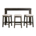 Stone Occasional Bar Table Single Pack (Table + Three Stools) - Eclectic 79 Furniture Store